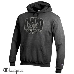 Image of Champion Graphite Hood: Ohio Bobcat tonal logo