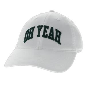 Image of White Adjustable Hat: Dark Green OH YEAH