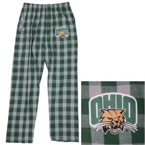 Image of Green/Gray Plaid Flannel Pant: Attack Cat