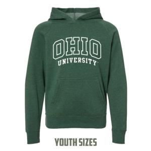 Image of YOUTH Green Heather Hood: Stack Arch