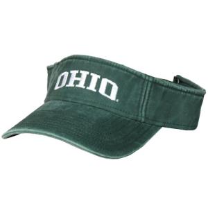 Image of Dark Green Pigment Dyed Visor: Arched OHIO