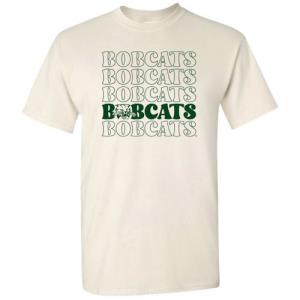 Image of Crazy 8 Tee: Natural with Green Bobcats Bobcats Bobcats