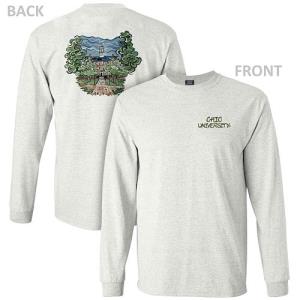 Image of Ash Long Sleeve Tee: Justin Patten Cutler Hall Back Print