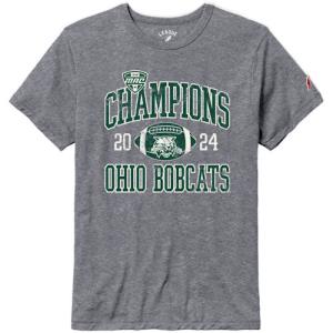 Image of Gray Heather Triblend Tee: 2024 MAC Champions Football