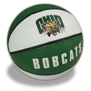 Image of Mini Basketball 7IN Green/White: Ohio Bobcats Logo