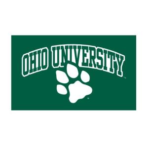 Image of 3x5 Flag: Screened Arch Ohio University over Pawprint