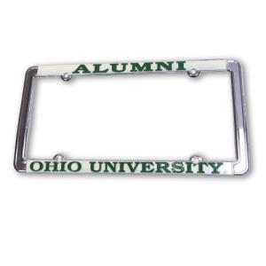 Image of License Plate Frame: Thin Rim Chrome Alumni