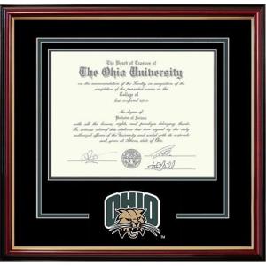 Image of Attack Cat Logo Diploma Frame: Petite Mahogany (DFA-05)