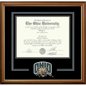 Image of Attack Cat Logo Diploma Frame: Petite Walnut (DFA-07)