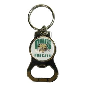 Image of Keychain: Silver Bottle Opener with Circle Attack Cat