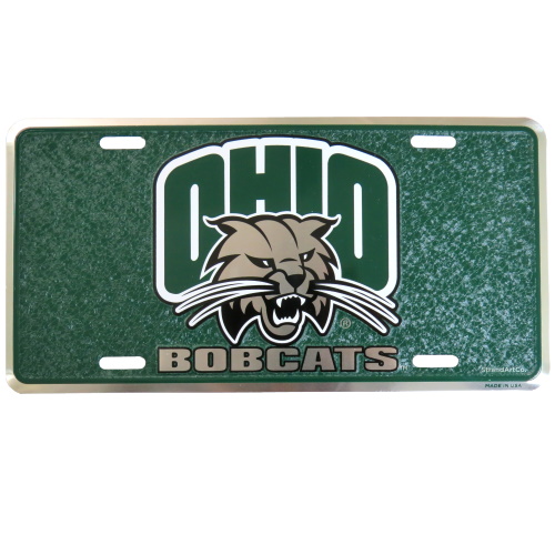 Ohio University License Plate Frame with Paw Prints