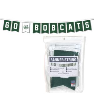 Image of 10-Panel Felt Banner String: Attack Cat GO BOBCATS