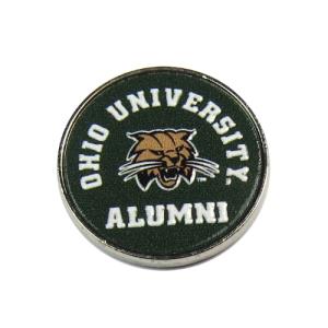 Image of Round Lapel Pin: Ohio University Alumni Cat
