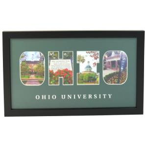 Image of OHIO Cut Mat Framed Photographs: Black Frame with Green Mat