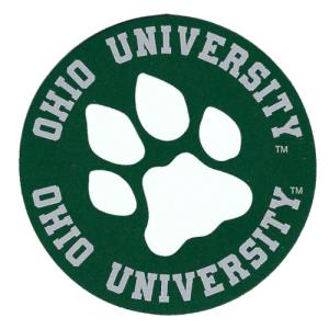 Image of Thin Round Magnet: Ohio University Paw Circle