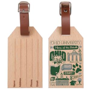Image of Wood Luggage Tag: Julia Gash Collage Print