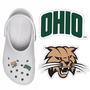 Image of 2pk Rubber Shoe Charms: Attack Cat/Arch Ohio 