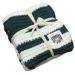 Image of Dark Green/Ivory Cable Knit Throw: Attack Cat Patch
