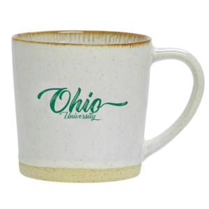 Image of Cream Glaze Speckle Mug: Brush Script Ohio University