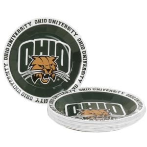 Image of 25pk 7 Inch Round Paper Plates: Attack Cat with Ohio University