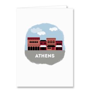 Image of CC Blank Note Card: Athens City Scene