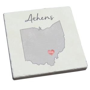 Image of CC Ceramic Coaster: Athens Heart