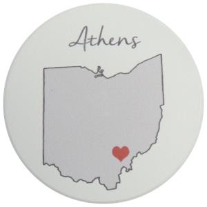 Image of CC Round Ceramic Magnet: Athens Heart